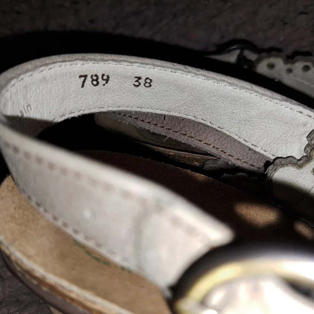 EL NATURALISTA-N789 Vereda Wedge-Tan/Brown Leather-Slingback-Sz 38-Near Mint - Picture 8 of 10